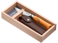 Opinel N08 Carbon Pocket Knife with Sheath