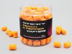 Boilies de carlig Sticky Wafters Peach & Pepper