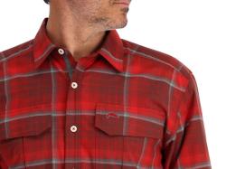Simms Cold Weather Shirt Cutty Red Asym Ombre Plaid