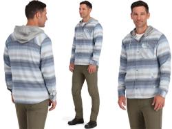 Camasa Simms Santee Flannel Hoody Forest Carbon Cmp Plaid
