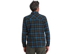 Simms Santee Flannel Shirt Bayleaf and Sunglow Pane Ombre