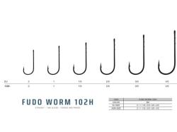 Fudo Worm 102H Black Nickel Hooks