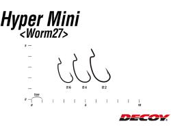 Carlige offset Decoy Worm 27 Hyper Mini Hooks
