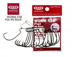Carlige offset Vanfook Worm-55B Flat Offset Hooks