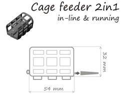 Orange Cage Feeder 2in1 InLine Bulk