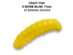 Crazy Fish MF H-Worm Inline 1.7cm 3 Shrimp Squid