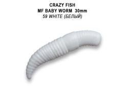 Crazy Fish MF Baby Worm 3cm 59 Sweet Cheese Floating