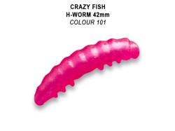 Crazy Fish MF H-Worm 4.2cm 101 Shrimp Squid Floating