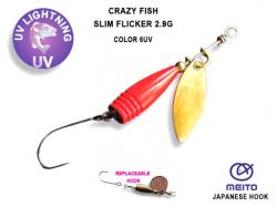 Crazy Fish Slim Flicker Spinner 2.9g 6-GOR