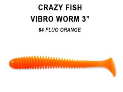 Crazy Fish Vibro Worm 7.5cm 64 Squid