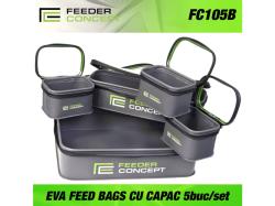 Feeder Concept With Eva Lid Feed Bag Kit 5pcs	
