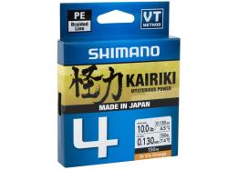 Shimano Kairiki SX4 PE Braided Line 150m Hi Vis Orange