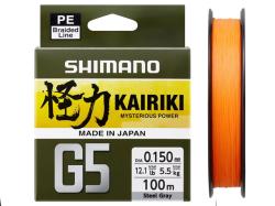 Shimano Kairiki G5 X4 PE Braided Line 150m Orange
