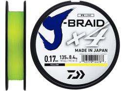 Fir textil Daiwa J-Braid X4 Yellow