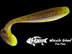 FishUp Wizzle Shad 5cm #045 Green Pumpkin Red and Black