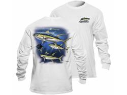 Flying Fisherman Yellowfin Tuna White Long Sleeve Tee