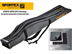 Husa lansete Sportex Rod Bag Super Safe 3 Rod Grey