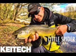Keitech Little Spider Chartreuse Red Flake PAL#01