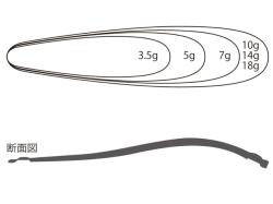 Lingurita oscilanta Tiemco Lightning Wobbler 35mm 3.5g 315