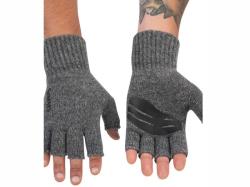 Simms Wool Half Finger Glove Steel