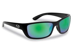 Flying Fisherman Cay Sal Matte Black Amber-Green Sunglasses