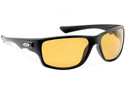 Flying Fisherman Roller Matte Black Yellow Amber Sunglasses
