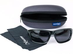 Matrix Trans Black Wraps/Grey Lense Polarised Sunglasses