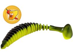 Quantum Magic Trout T-Worm Paddler 5.5cm Neon Green Orange Cheese