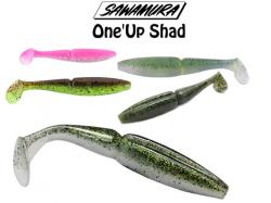 Sawamura One up Shad 10cm Apple Green Flakes 086