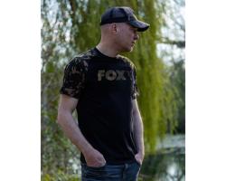 Fox Raglan T-shirt Black and Camo