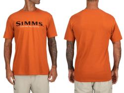Tricou Simms Logo T-Shirt Grey Heather Crimson