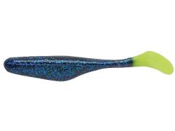 Bass Assassin Turbo Shad 10cm Electric Blue Lime Tail