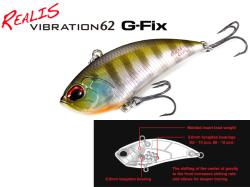 DUO Realis Vibration 62 G-Fix 6.2cm 14.5g CCC3354 Ghost Red Tiger S