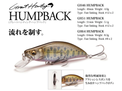 Megabass Great Hunting GH46 Humpback 4.6cm 4g LZ Pink Back Yamame S