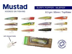 Mustad Burpy Popper 6.5cm 6.3g Rainbow Trout F
