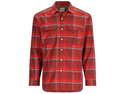 Camasa Simms Cold Weather Shirt Cutty Red Asym Ombre Plaid