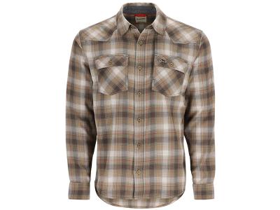 Camasa Simms Santee Flannel Shirt Bayleaf and Sunglow Pane Ombre