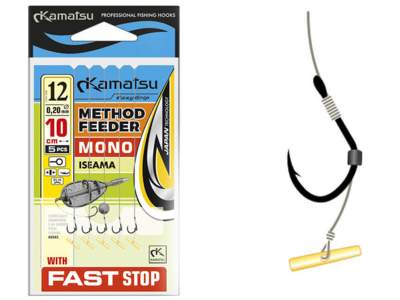 Kamatsu Method Feeder Iseama Mono Tied Hooks with Stopper
