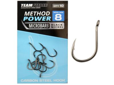 Carlige Team Feeder Method Power Barbed Nickel Hooks