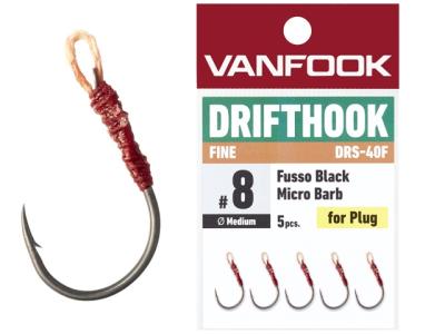 Vanfook DRS-40F Drifthook Fine Wire Fusso Black Hooks