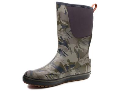 Grundens 12 Inch Deck Boot Refraction Camo Stone
