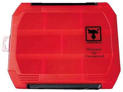 Jackall 2300D Double Open Tackle Box Medium Clear Red