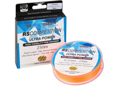 Fir monofilament Sunset RS Competition Ultra Power Hi-Visibility 250m Orange
