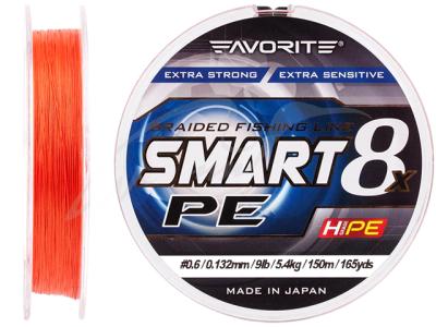 Favorite Smart PE 8X Red Orange 150m
