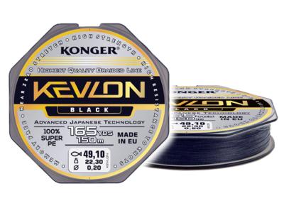 Fir textil Konger Kevlon X4 150m Black