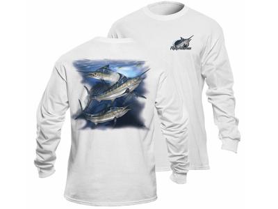 Flying Fisherman Marlin White Long Sleeve Tee