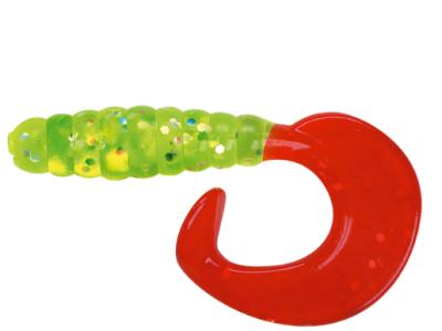 Grub SPRO Spiral Tail 3.5cm Chartreuse Red