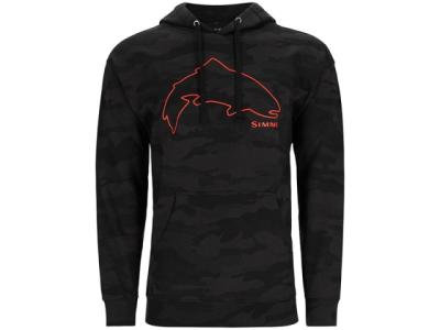Simms Trout Outline Hoody Woodland Camo