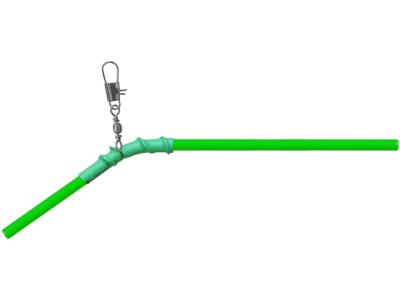 Konger Polyline Anti-Tangle Tube with Swivel and Snap Eco Green