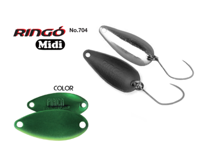 Lingurita oscilanta Yarie 704 Ringo Midi 1.8g H1 Green Metallic
